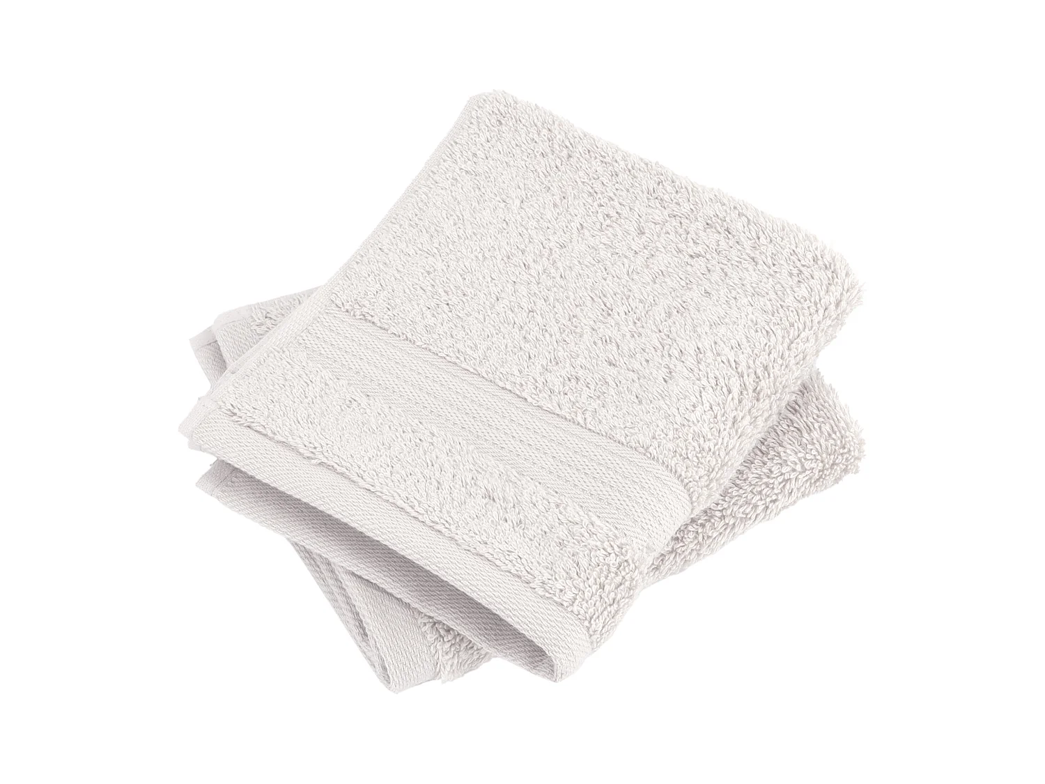 Lot de 2 serviettes invité 30x50 cm LUXOR gris platine