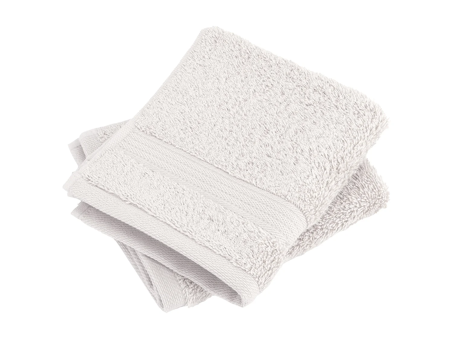 Lot de 2 serviettes invité 30x50 cm LUXOR gris platine