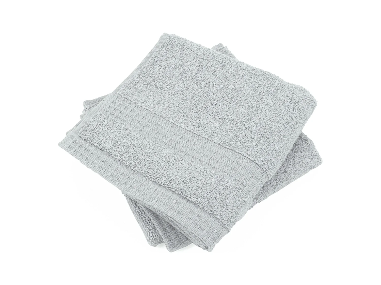 Lot de 2 serviettes invité 33x50 cm NATURAL gris platine