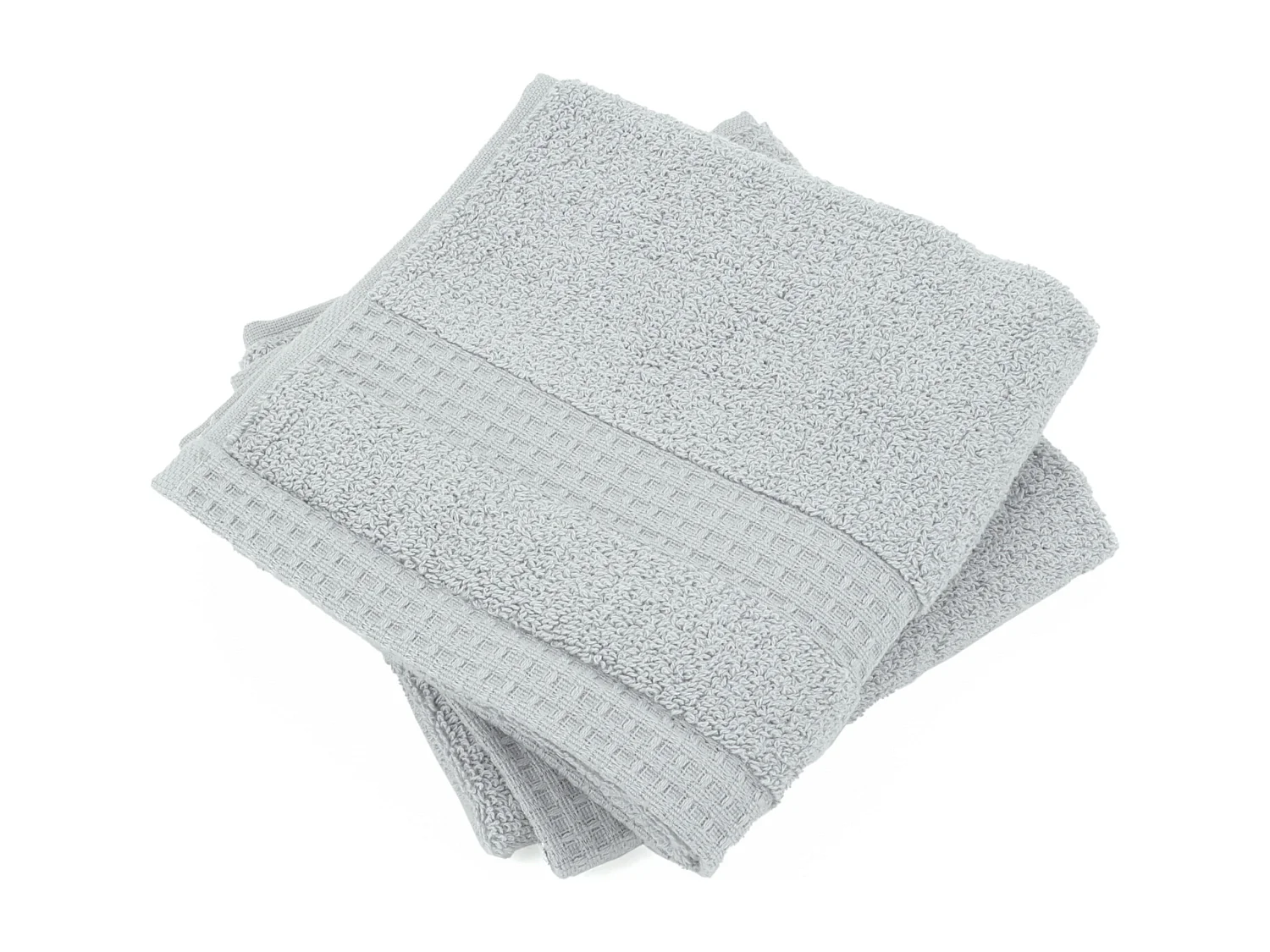 Lot de 2 serviettes invité 33x50 cm NATURAL gris platine