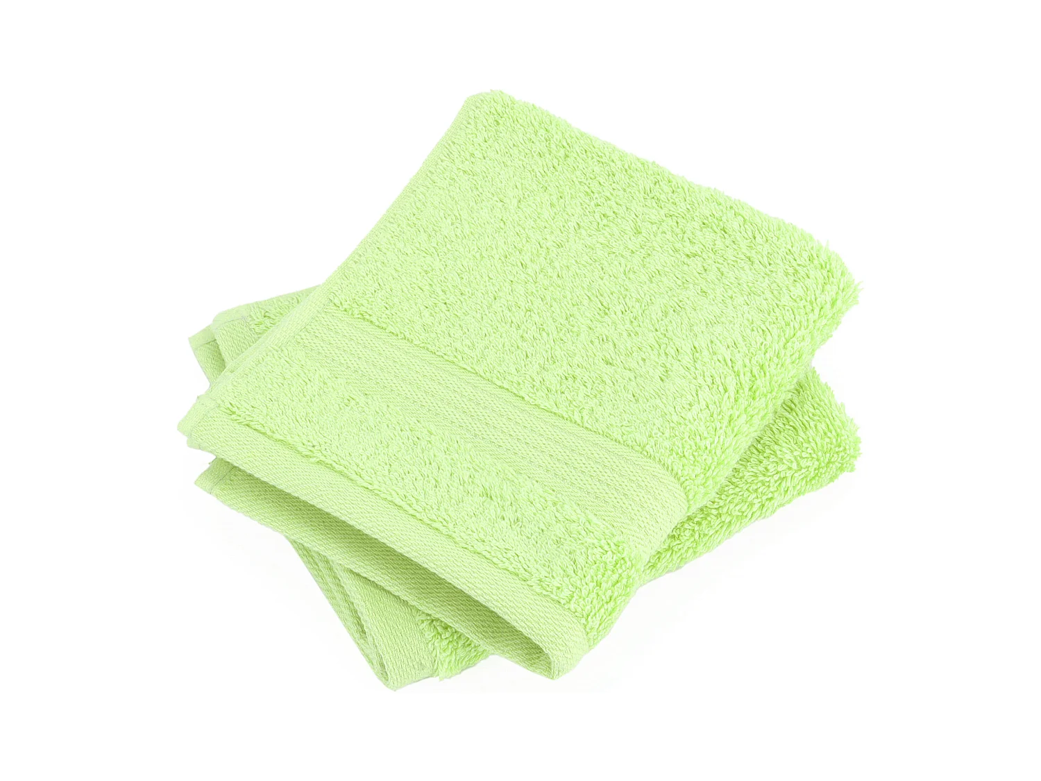 Lot de 2 serviettes invité 30x50 cm LUXOR vert pomme