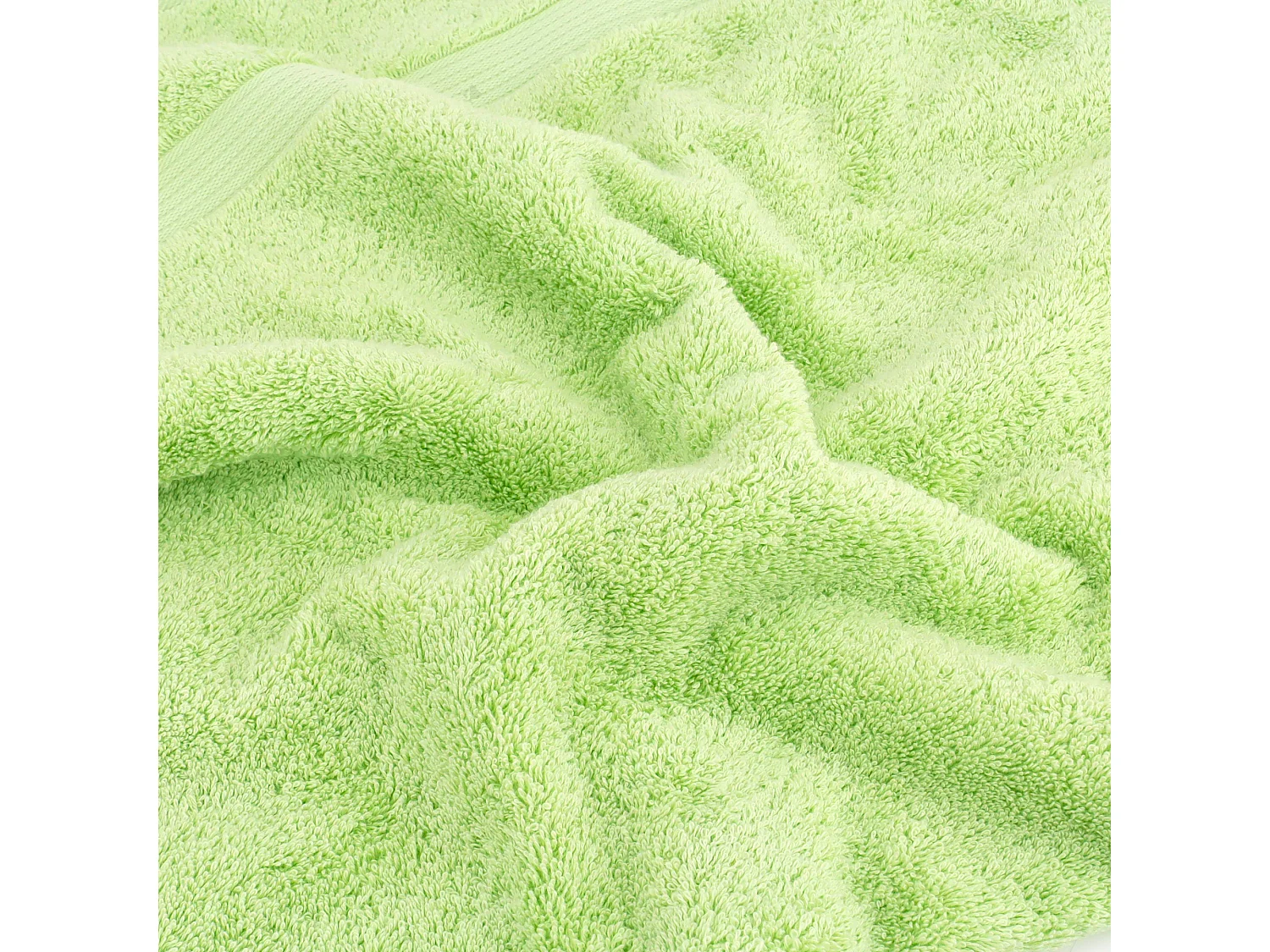 Lot de 2 serviettes invité 30x50 cm LUXOR vert pomme