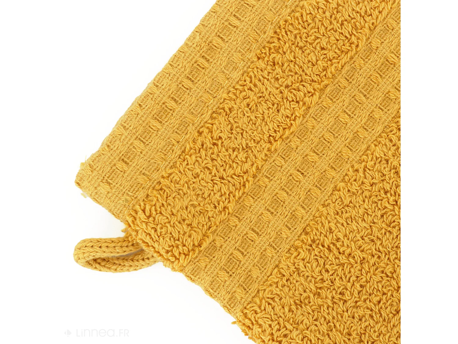 Lot de 2 gants de toilette 16x21 cm NATURAL curry