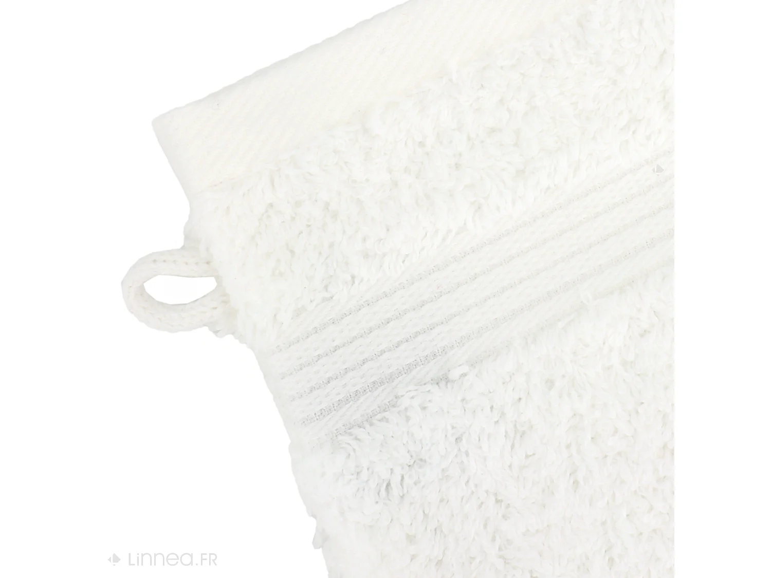 Lot de 2 gants de toilette 16x21 cm LUXOR blanc