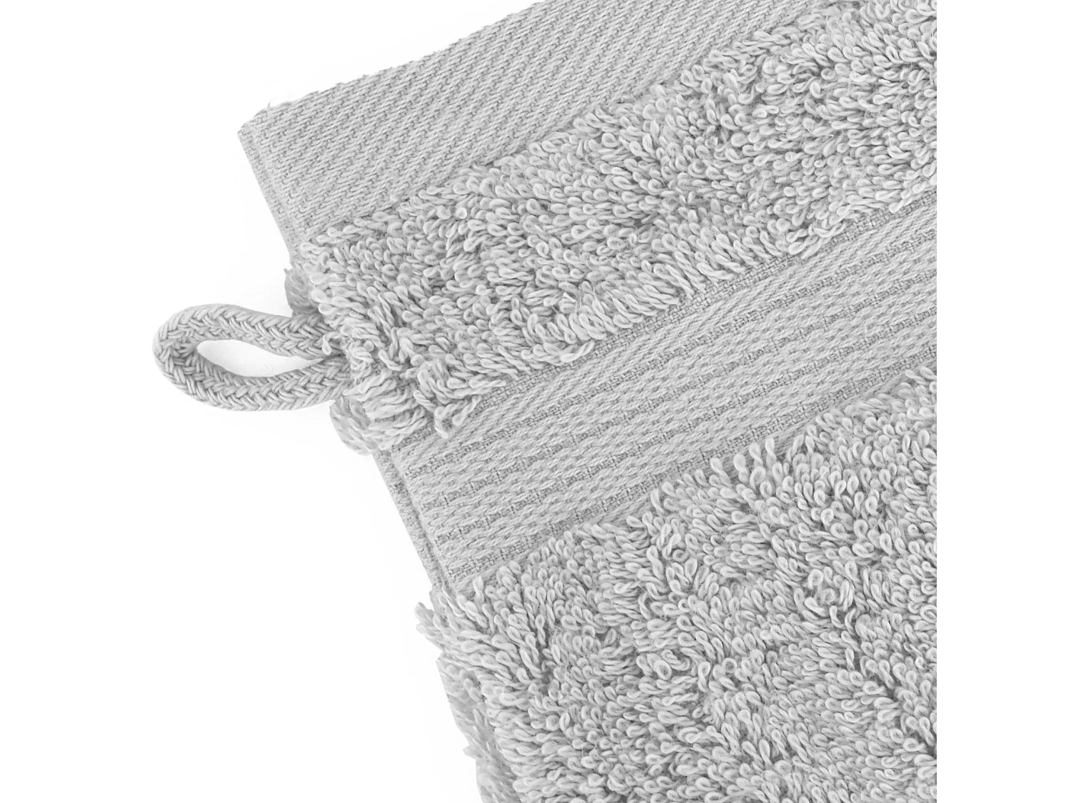 Lot de 2 gants de toilette 16x21 cm LUXOR argent