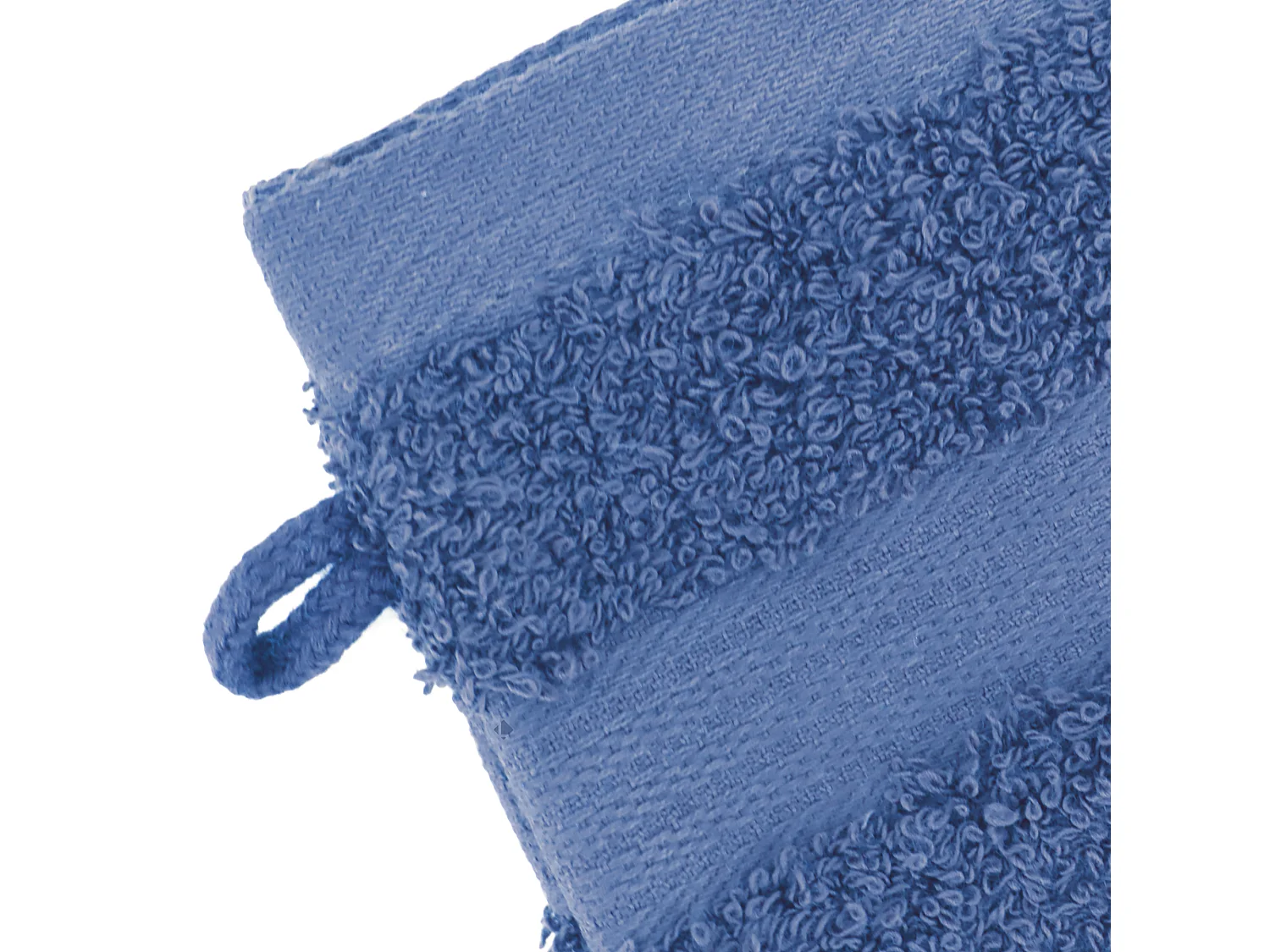 Lot de 2 gants de toilette 16x21 cm LUXOR bleu