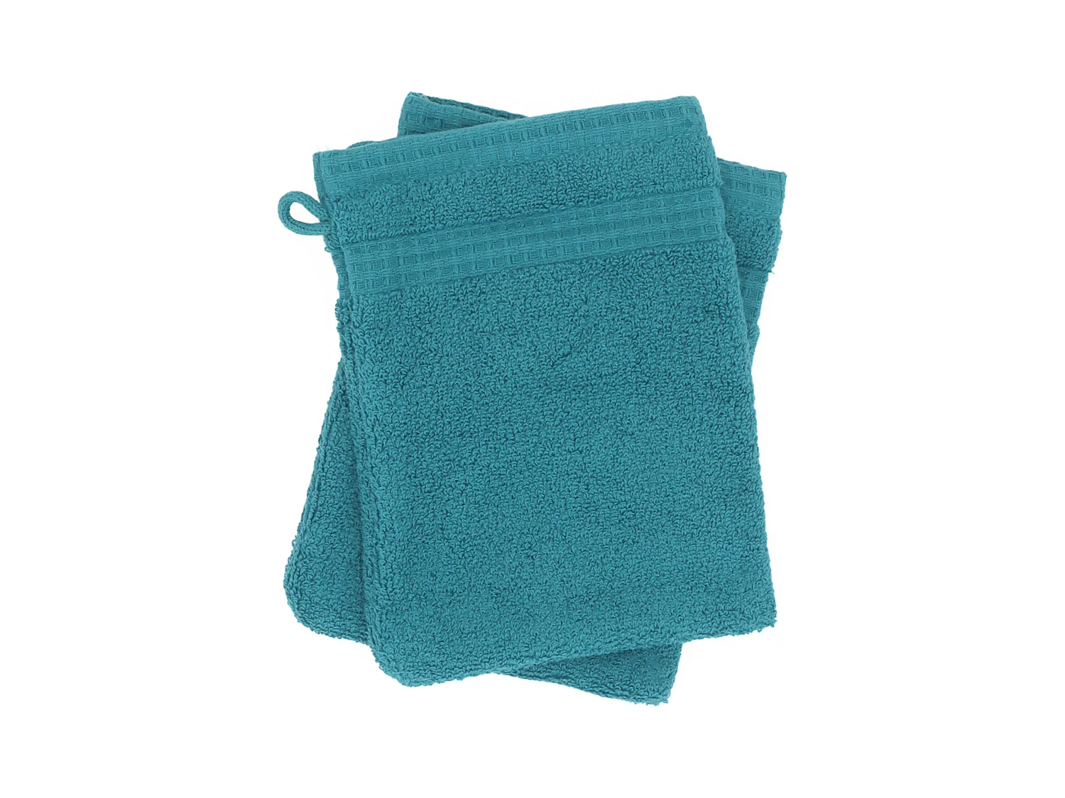 Lot de 2 gants de toilette 16x21 cm NATURAL canard