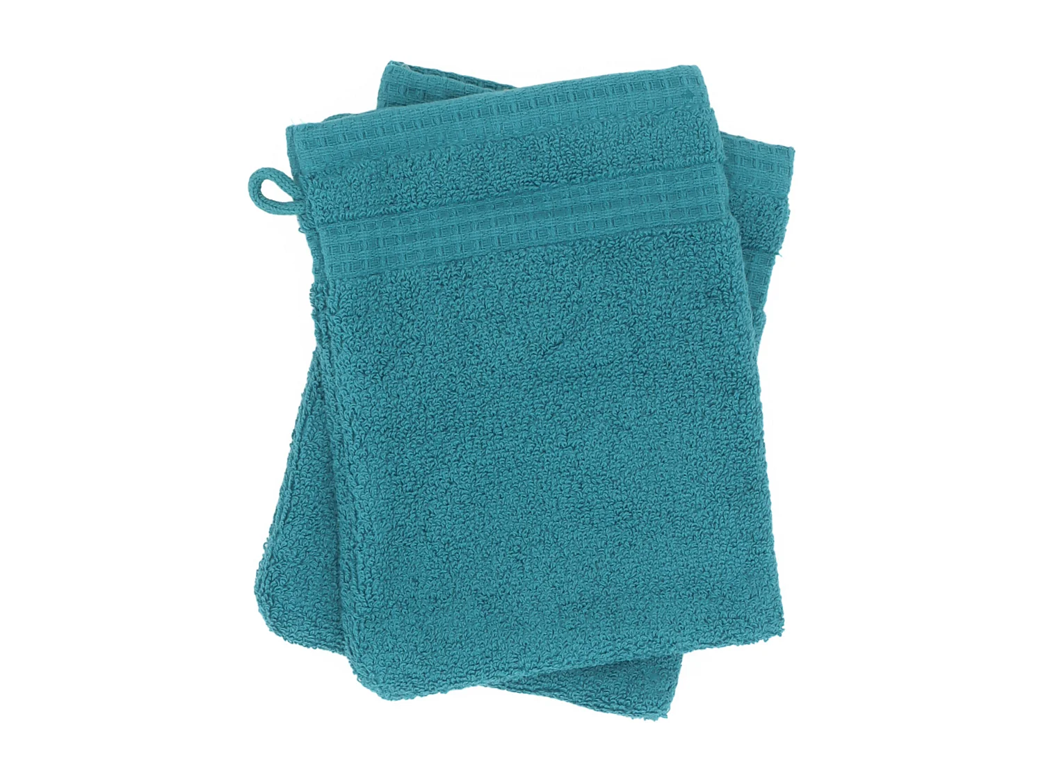 Lot de 2 gants de toilette 16x21 cm NATURAL canard