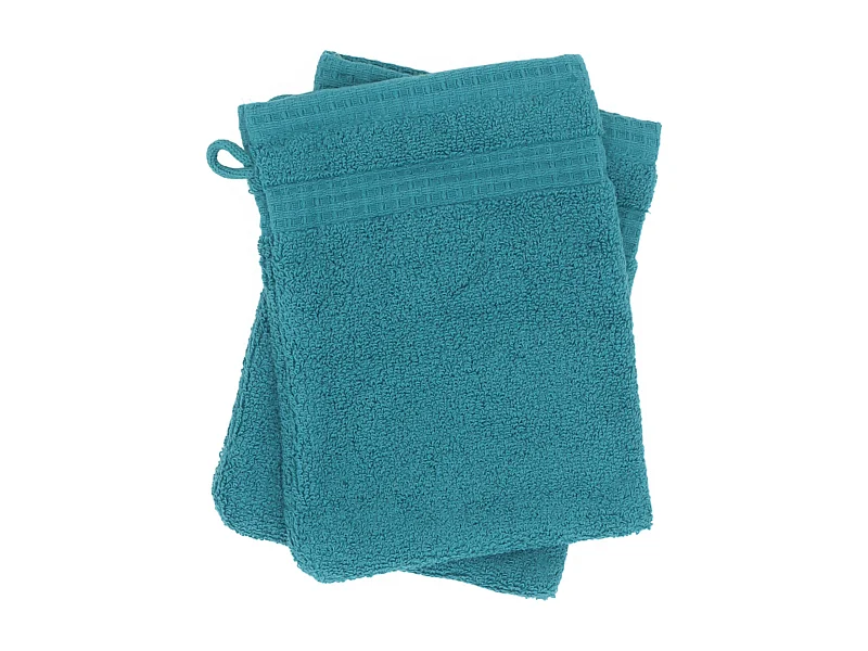 Lot de 2 gants de toilette 16x21 cm NATURAL canard