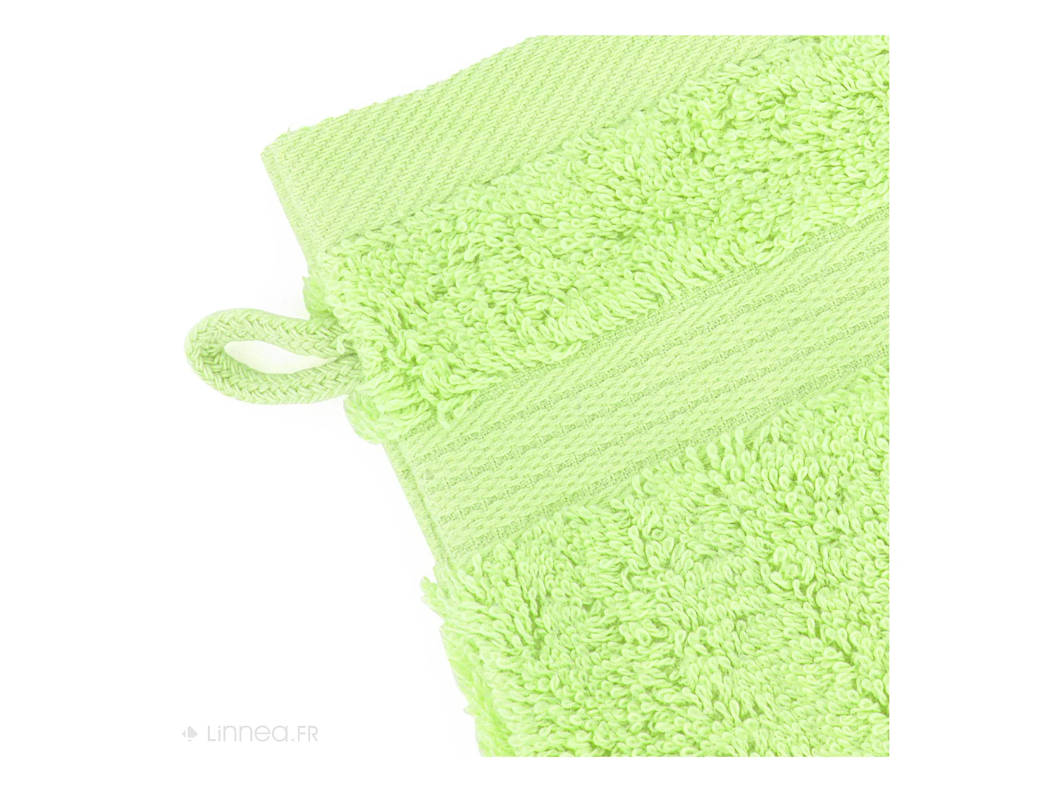 Lot de 2 gants de toilette 16x21 cm LUXOR vert pomme