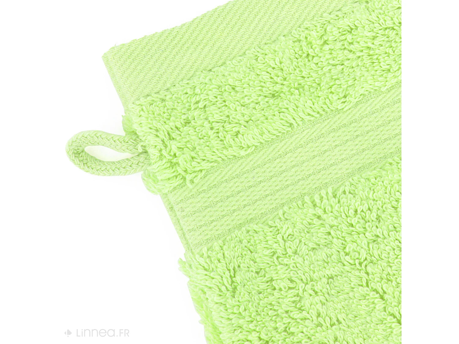 Lot de 2 gants de toilette 16x21 cm LUXOR vert pomme