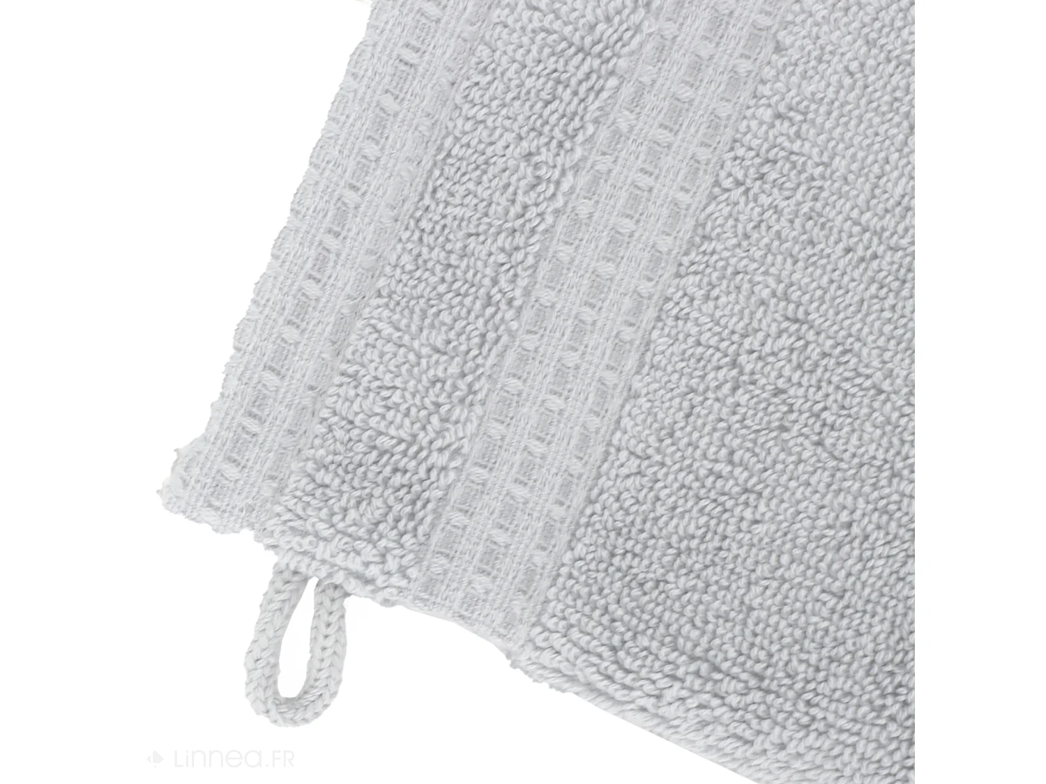 Lot de 2 gants de toilette 16x21 cm NATURAL gris platine