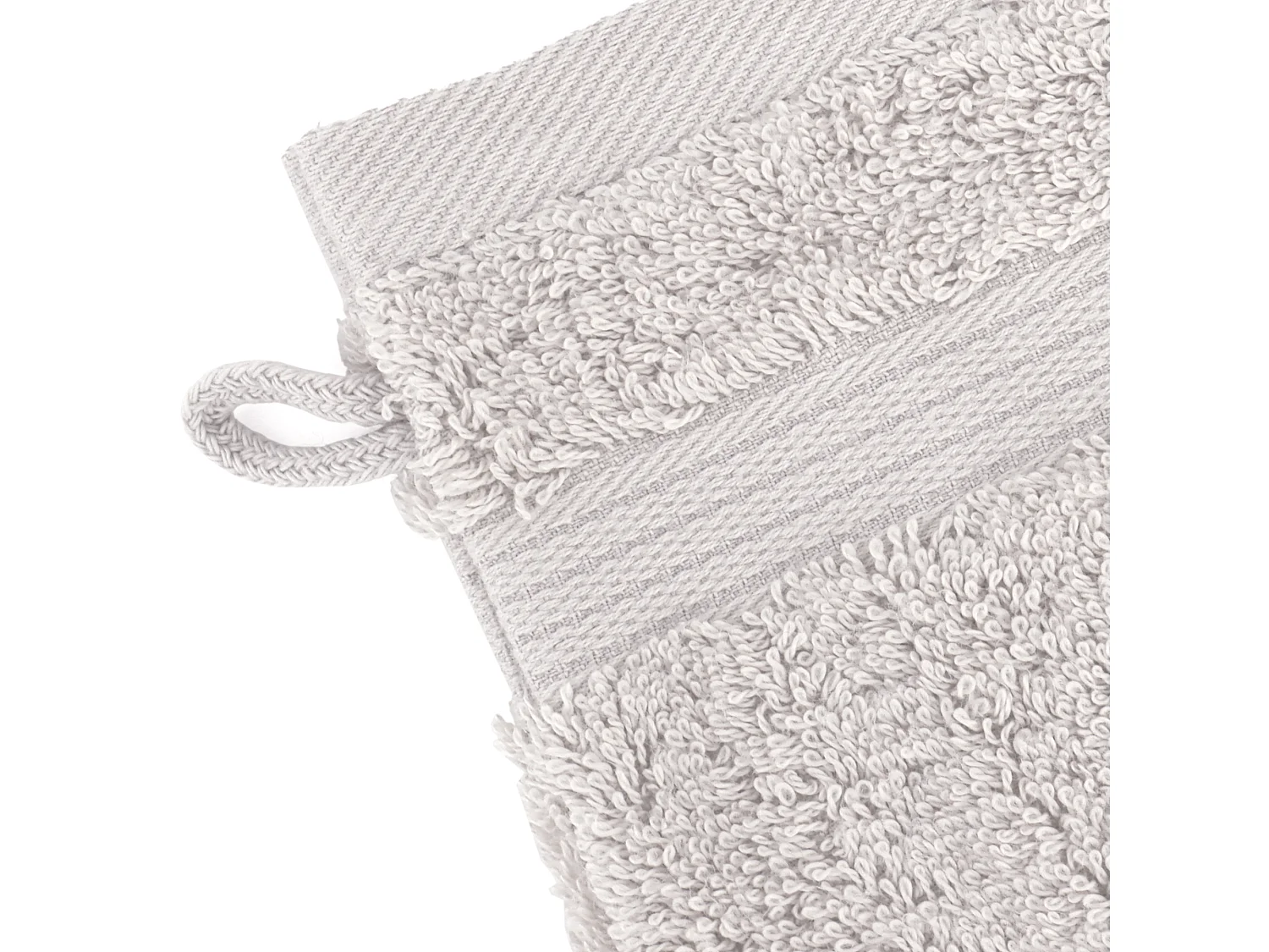 Lot de 2 gants de toilette 16x21 cm LUXOR gris platine