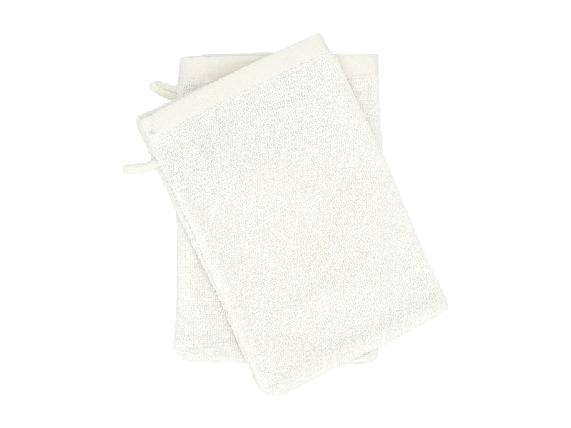 Lot de 2 gants de toilette 16x21 cm BAMBOO UNIDO beige