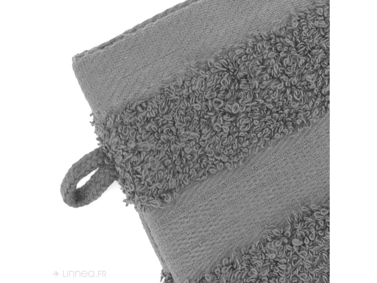 Lot de 2 gants de toilette 16x21 cm LUXOR anthracite