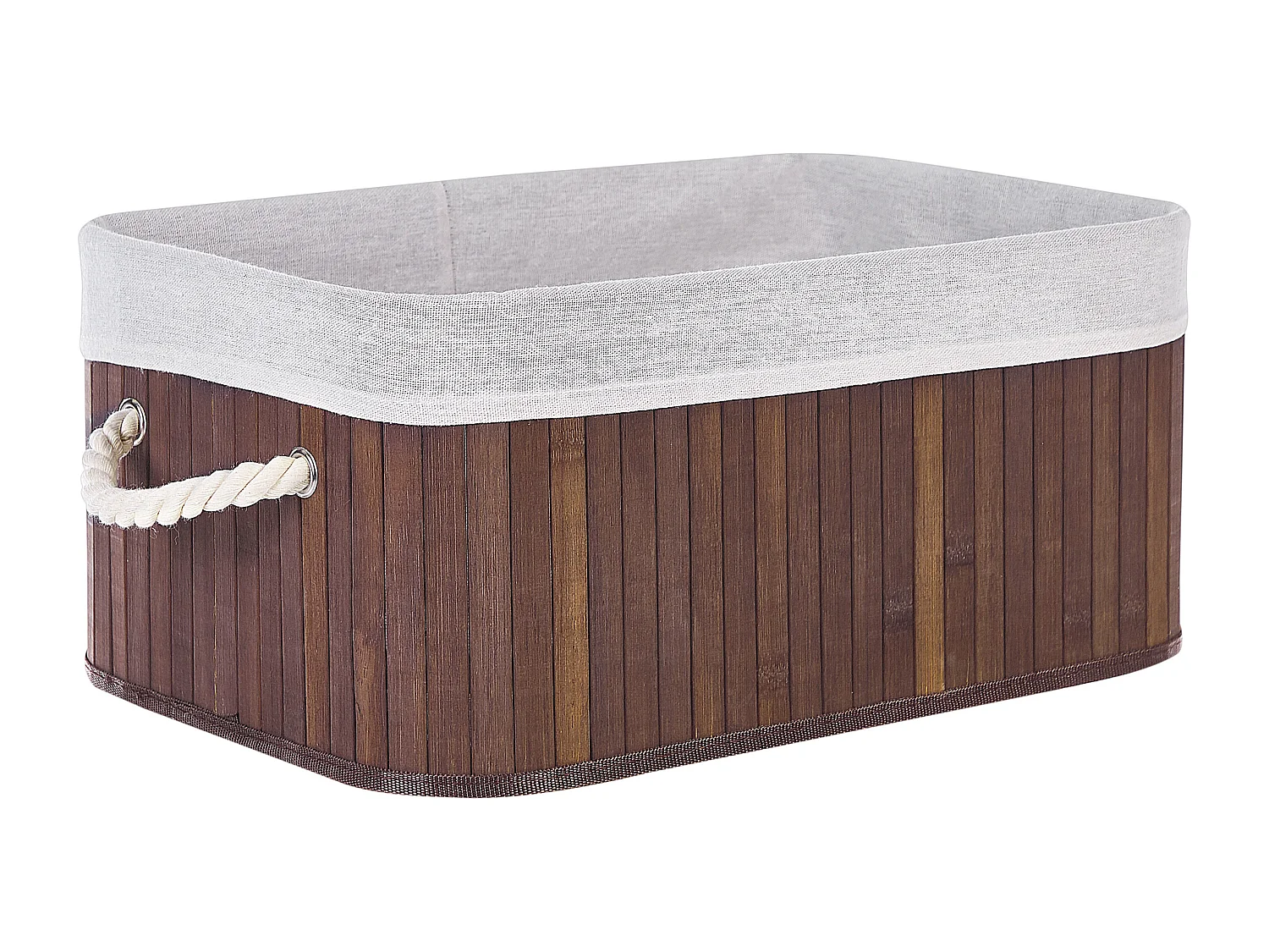 Aufbewahrungskorb 5er Set TALPE Bambusholz Dunkelbraun