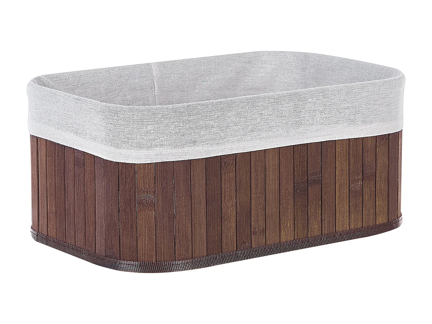 Aufbewahrungskorb 5er Set TALPE Bambusholz Dunkelbraun