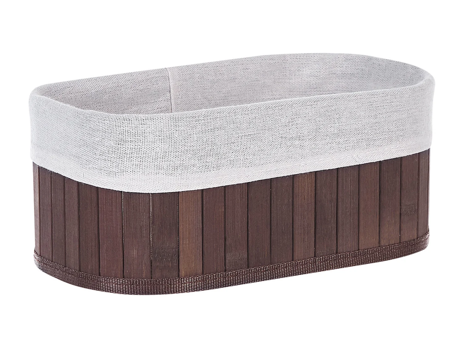 Aufbewahrungskorb 5er Set TALPE Bambusholz Dunkelbraun