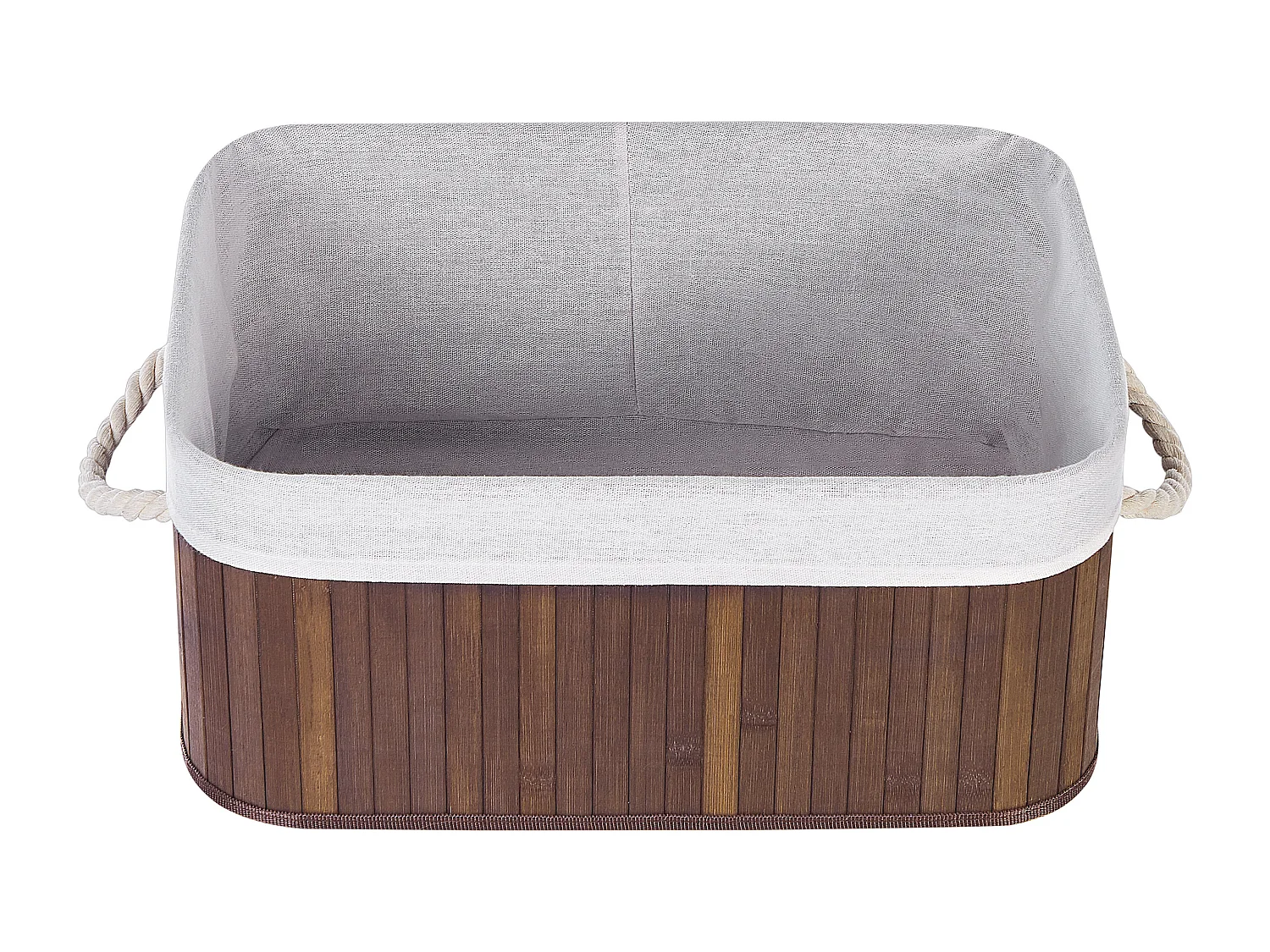 Aufbewahrungskorb 5er Set TALPE Bambusholz Dunkelbraun