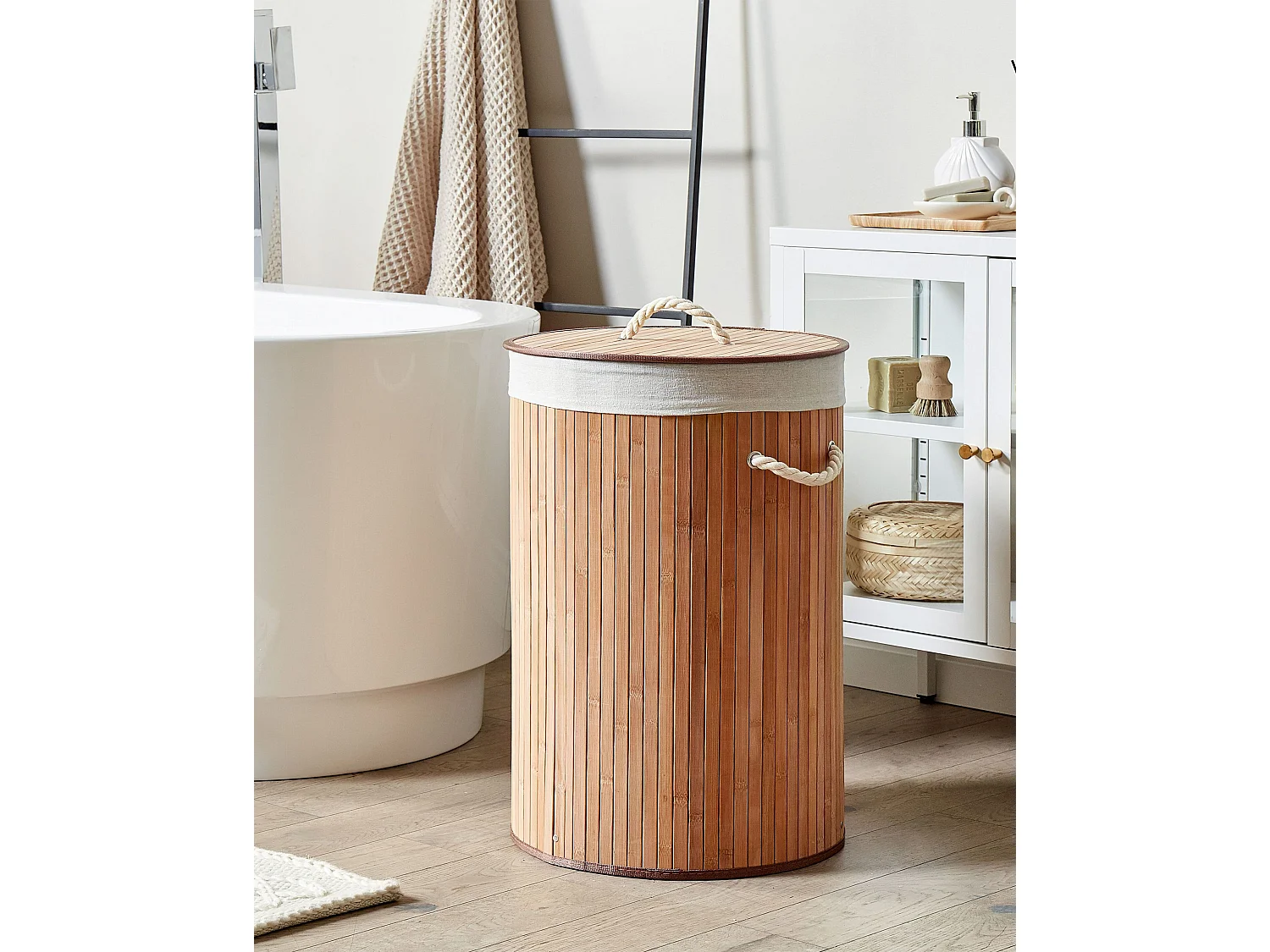 Panier SANNAR Bambou Marron clair 75 L