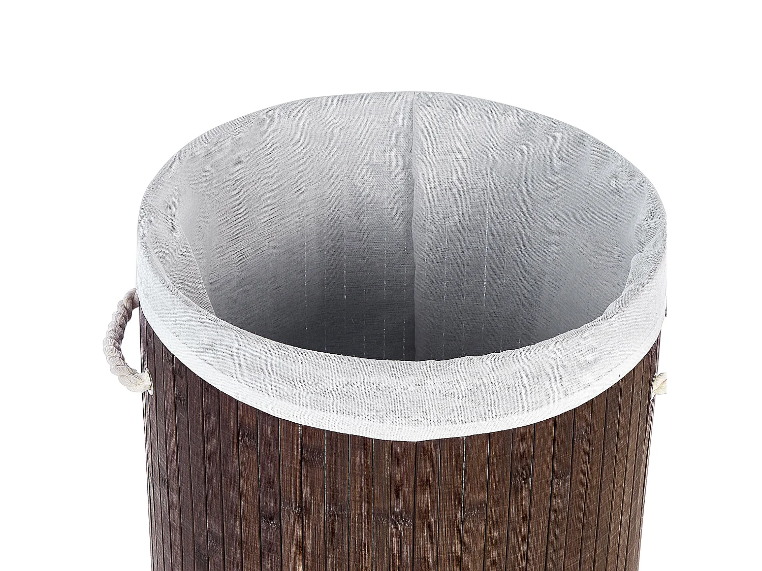 Laundry Basket SANNAR Bamboo Dark Brown 75 L