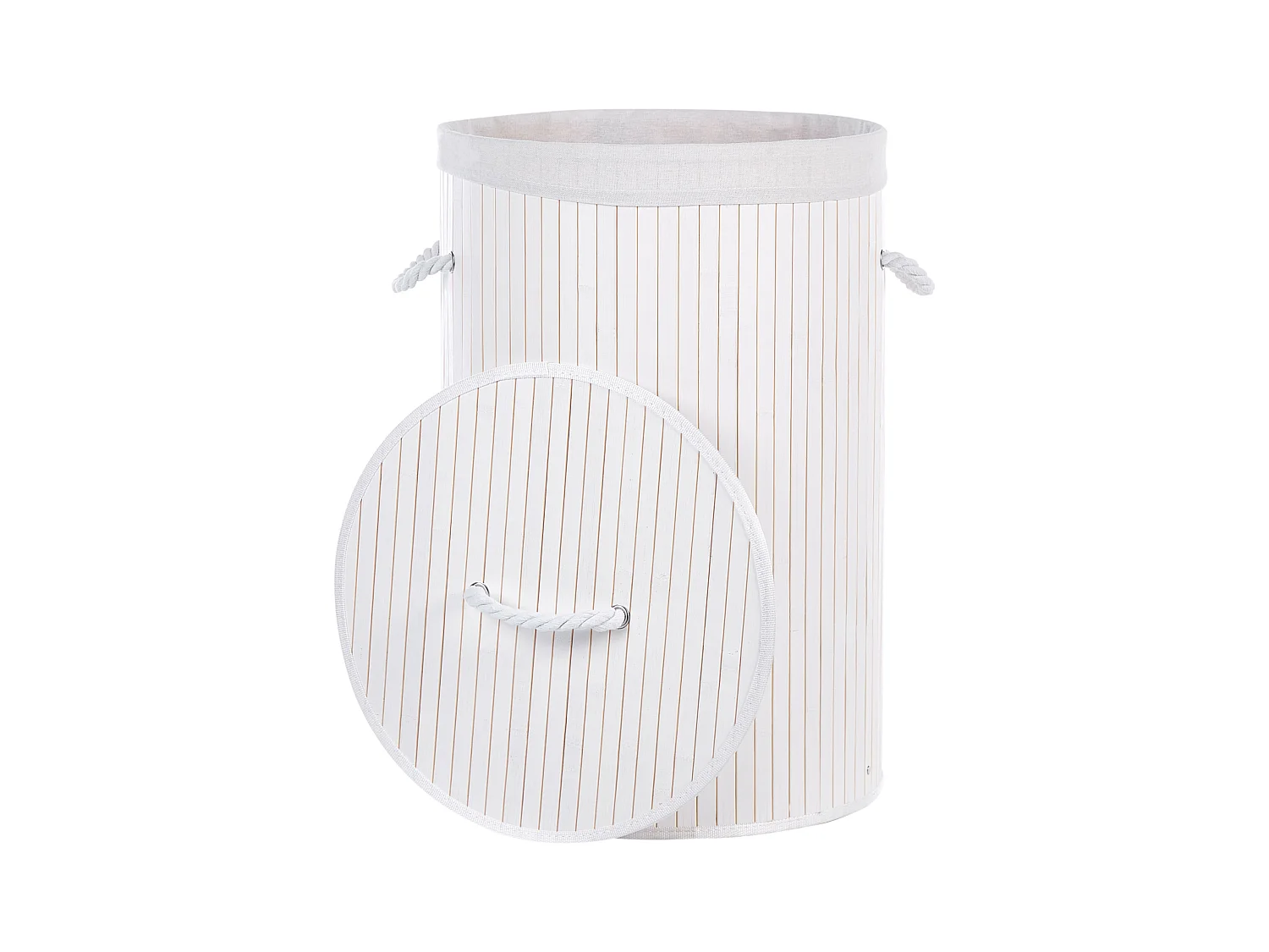 Aufbewahrungskorb SANNAR Bambusholz Weiss