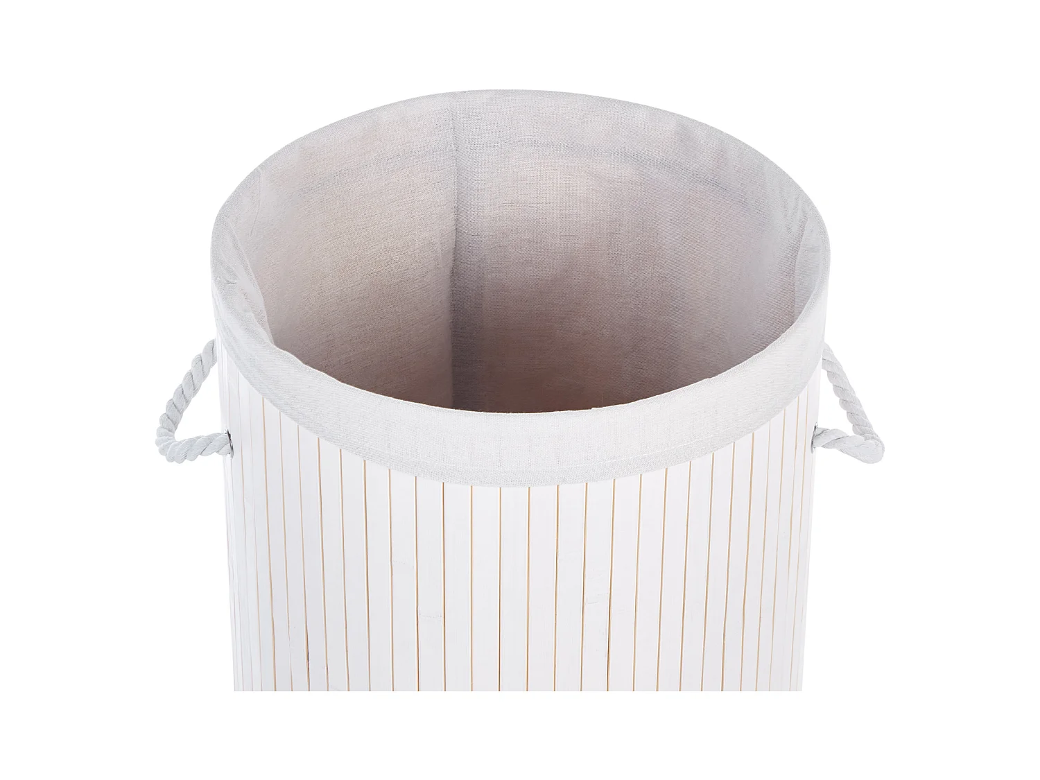 Aufbewahrungskorb SANNAR Bambusholz Weiss