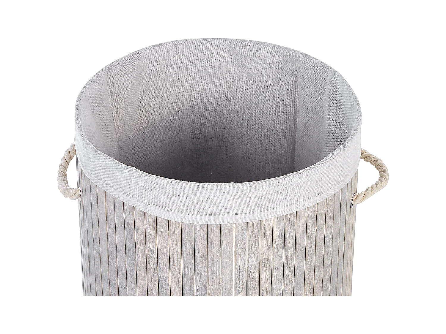 Cesta de madera de bambú gris/blanco 60 cm SANNAR