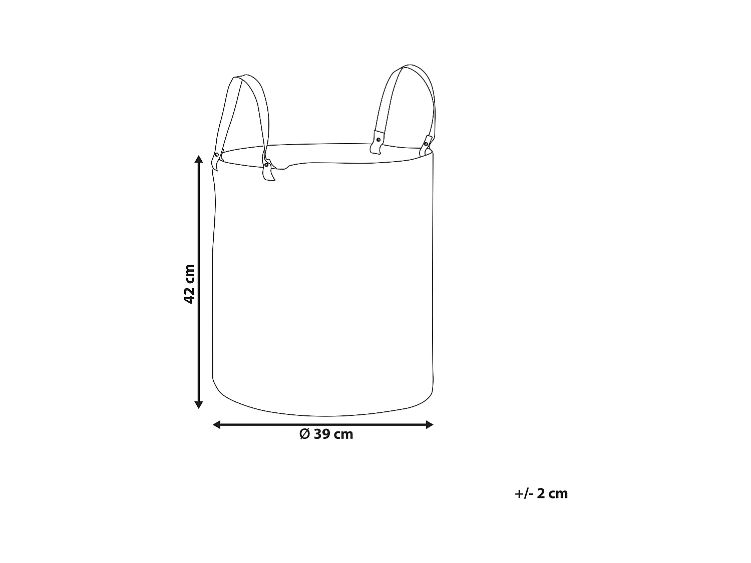 Korb Baumwolle weiß / schwarz handgemacht rund mit Griffen Aufbewahrung Ichka