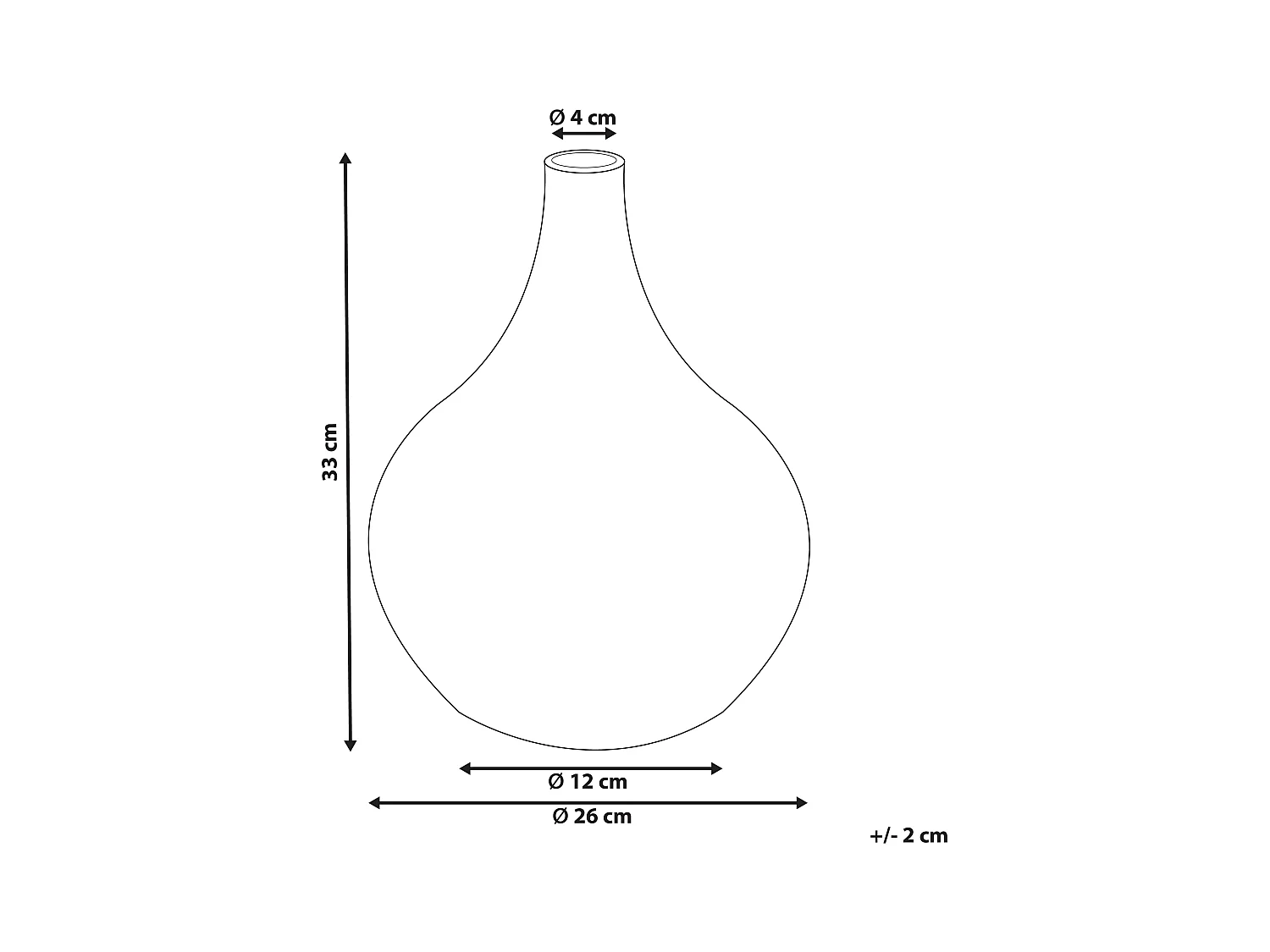 Jarrón decorativo SIMPANG Cerámica 33 cm Blanco