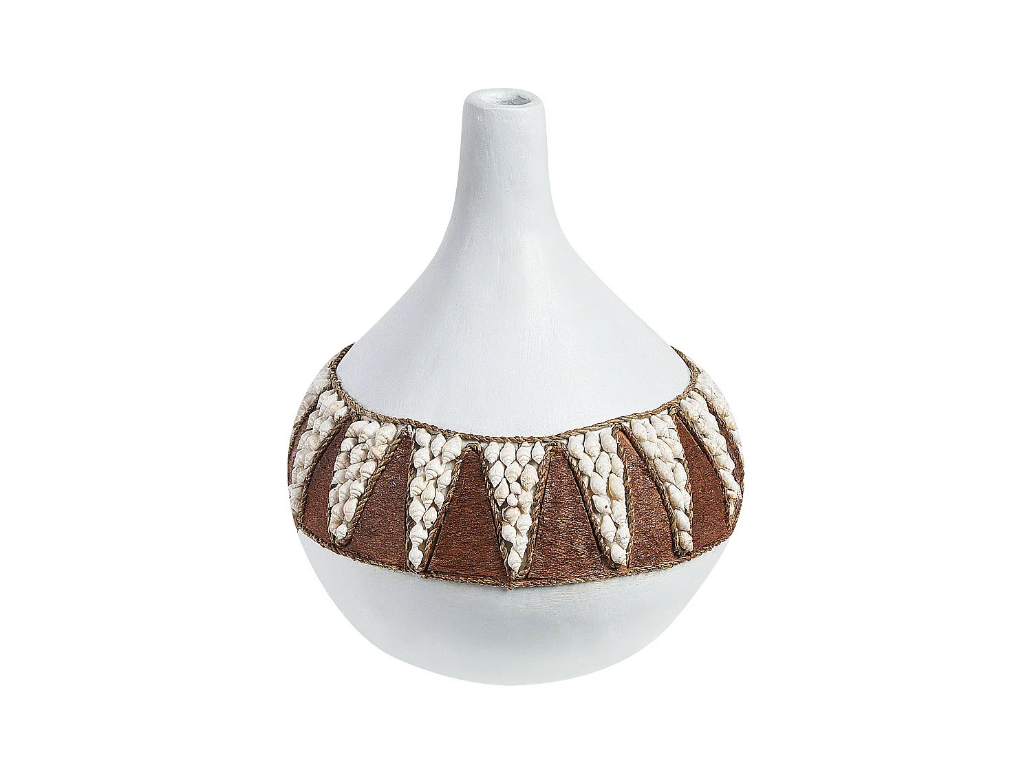 Vase décoratif SIMPANG Céramique 33 cm Blanc
