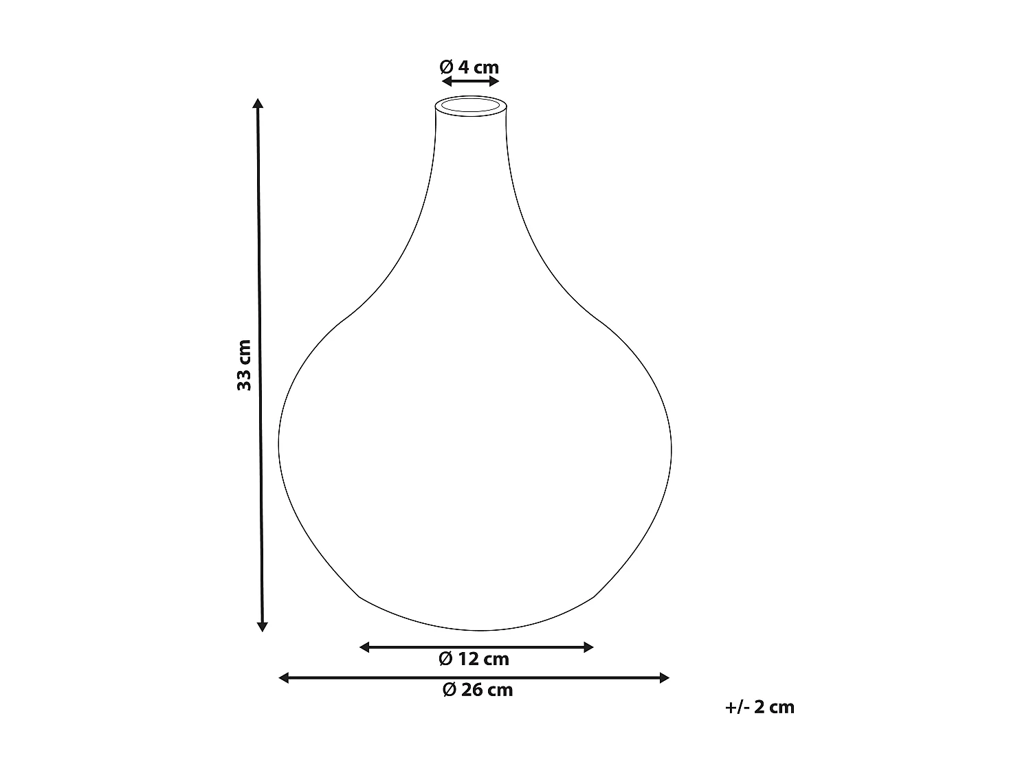 Vaso decorativo SIMPANG Ceramica 33 cm Bianco