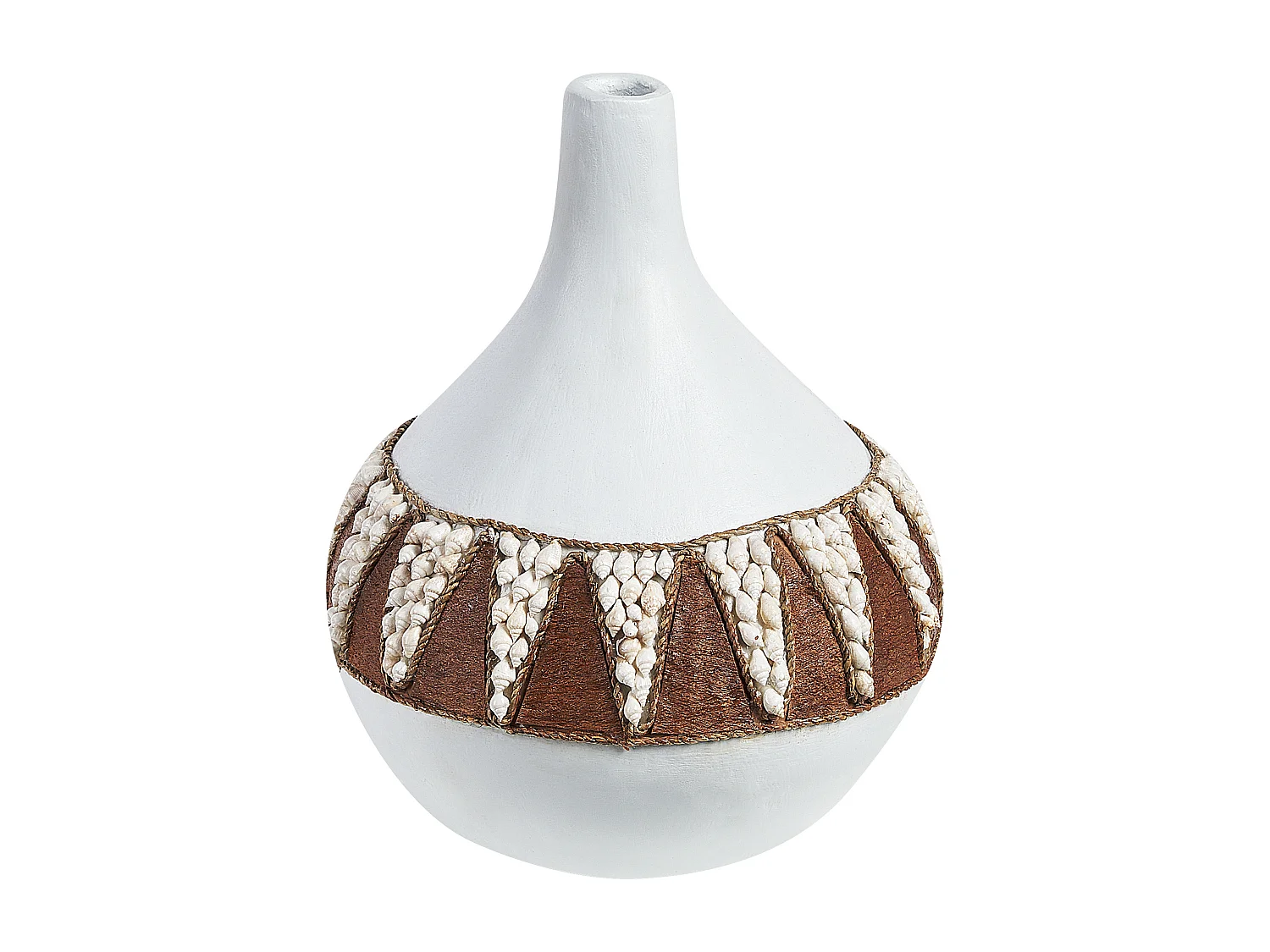 Vase décoratif SIMPANG Céramique 33 cm Blanc