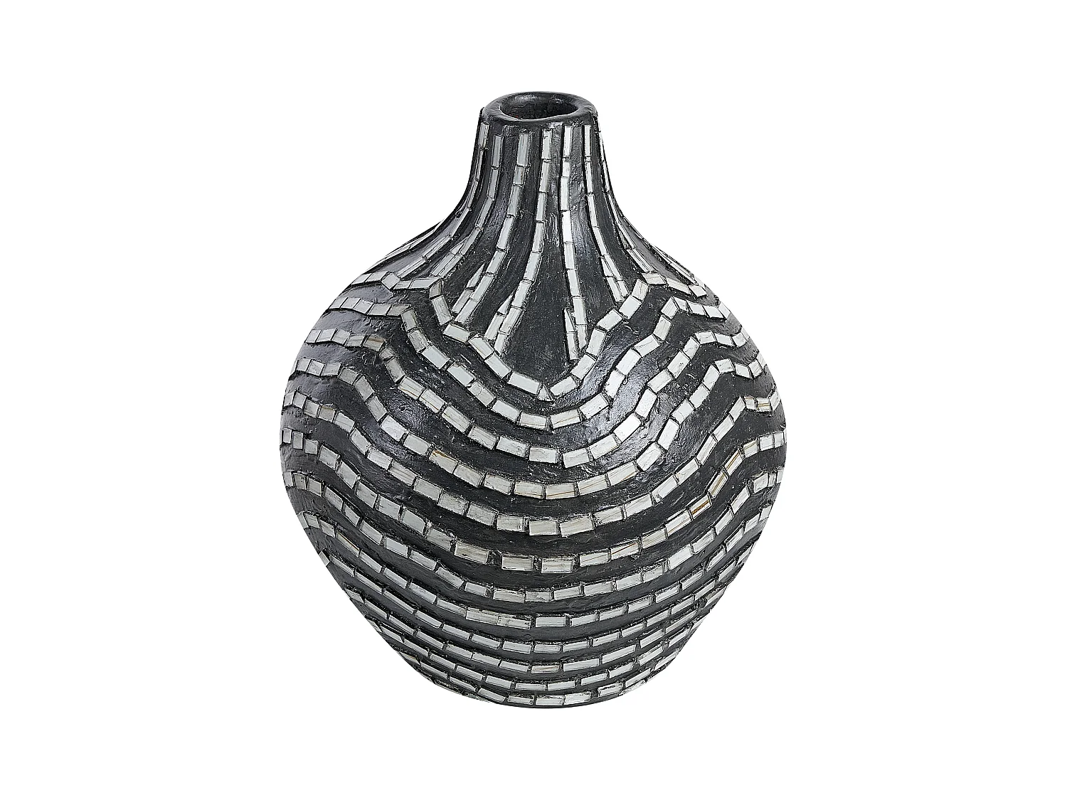 Vase décoratif KUALU Céramique 35 cm Noir