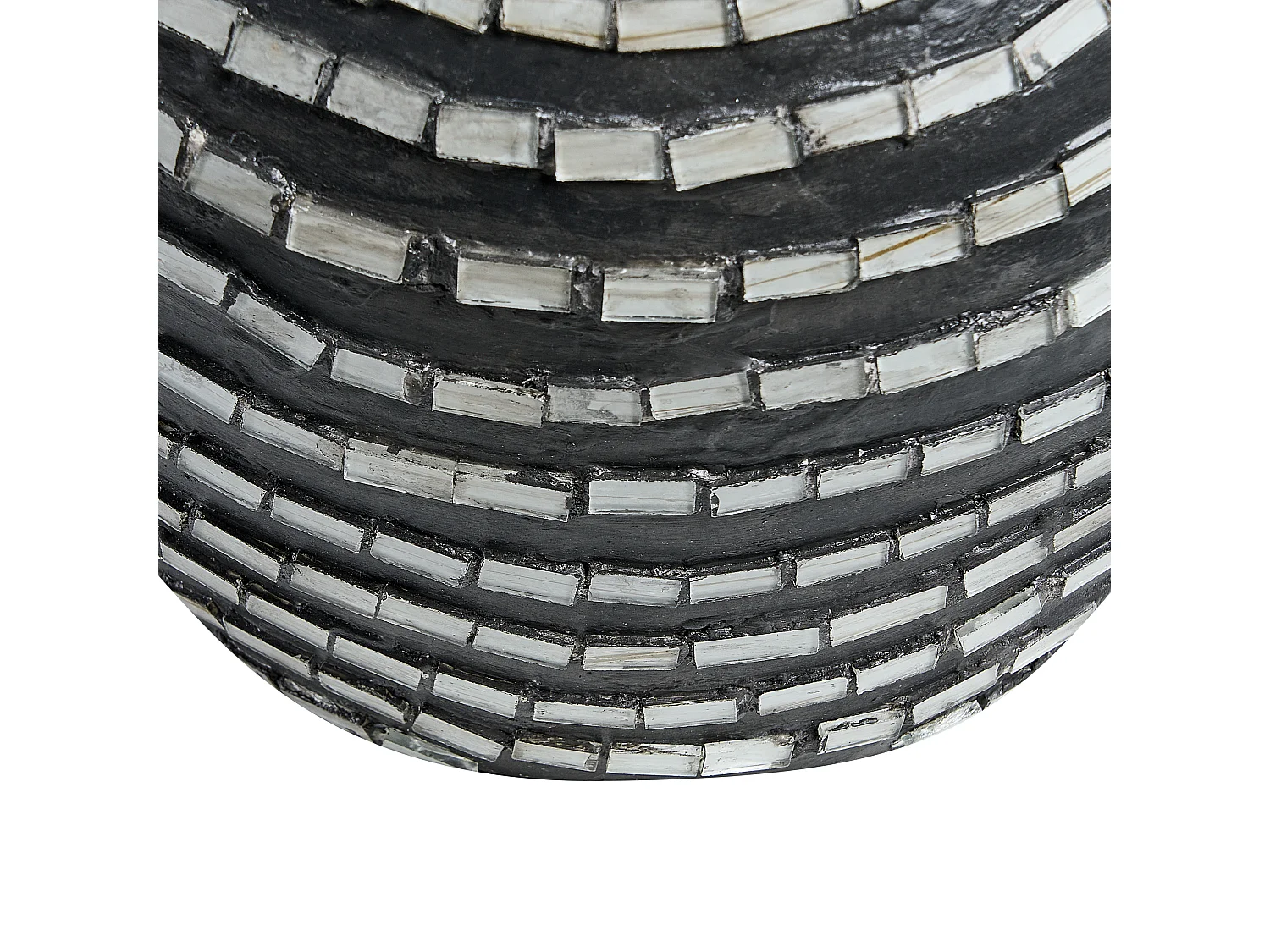 Dekovase KUALU Keramik 35 cm Schwarz