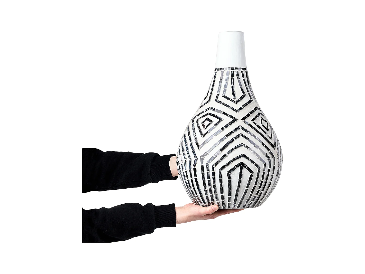 Decovaas OMBILIN Keramiek 50 cm Wit