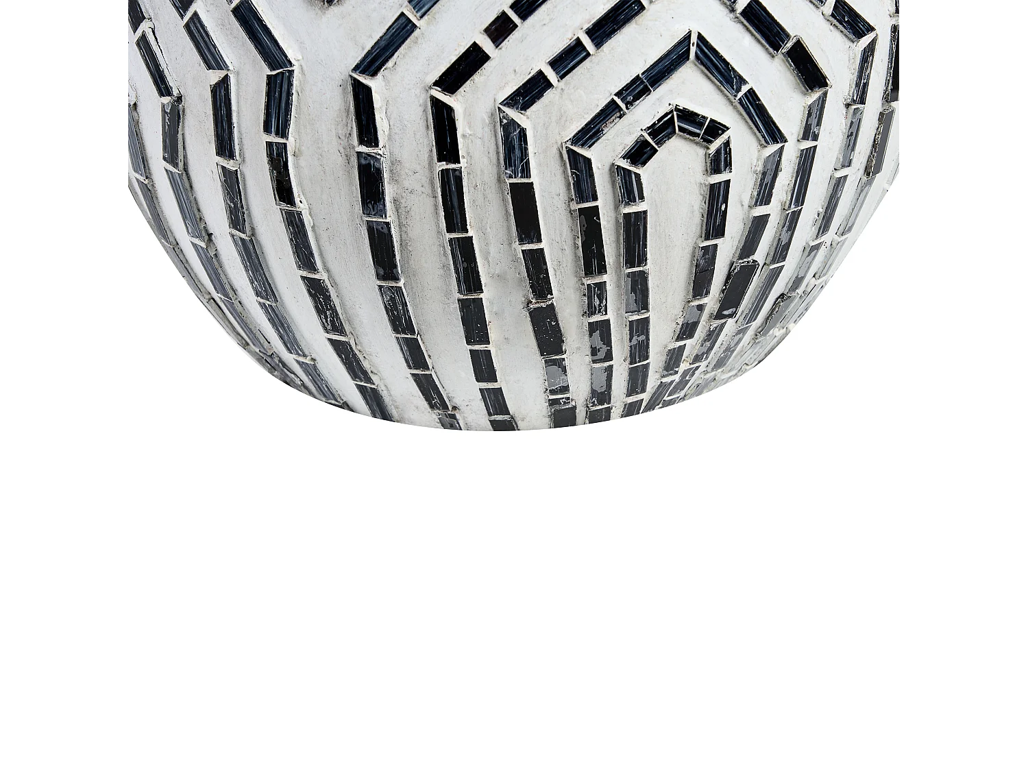 Jarrón decorativo OMBILIN Cerámica 50 cm Blanco