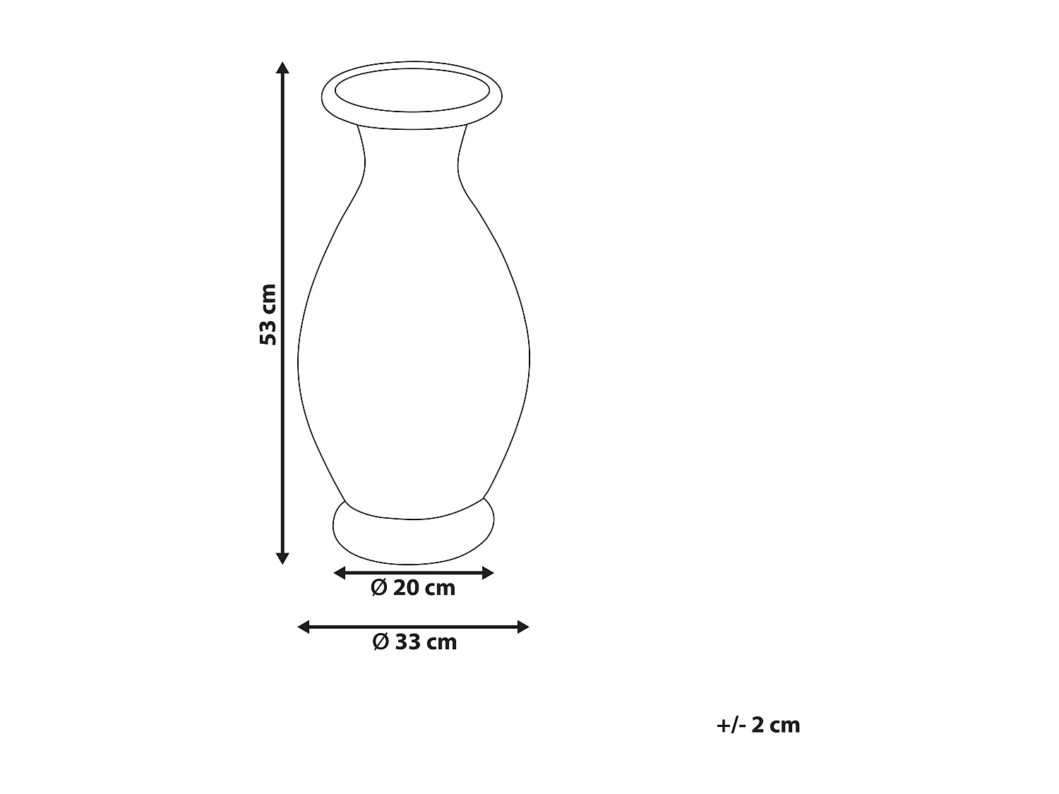 Wazon dekoracyjny RAWAS Ceramika 53 cm Biały