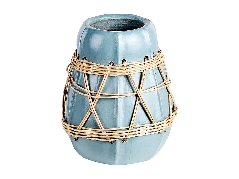 Vase décoratif KAMERING Céramique 27 cm Bleu