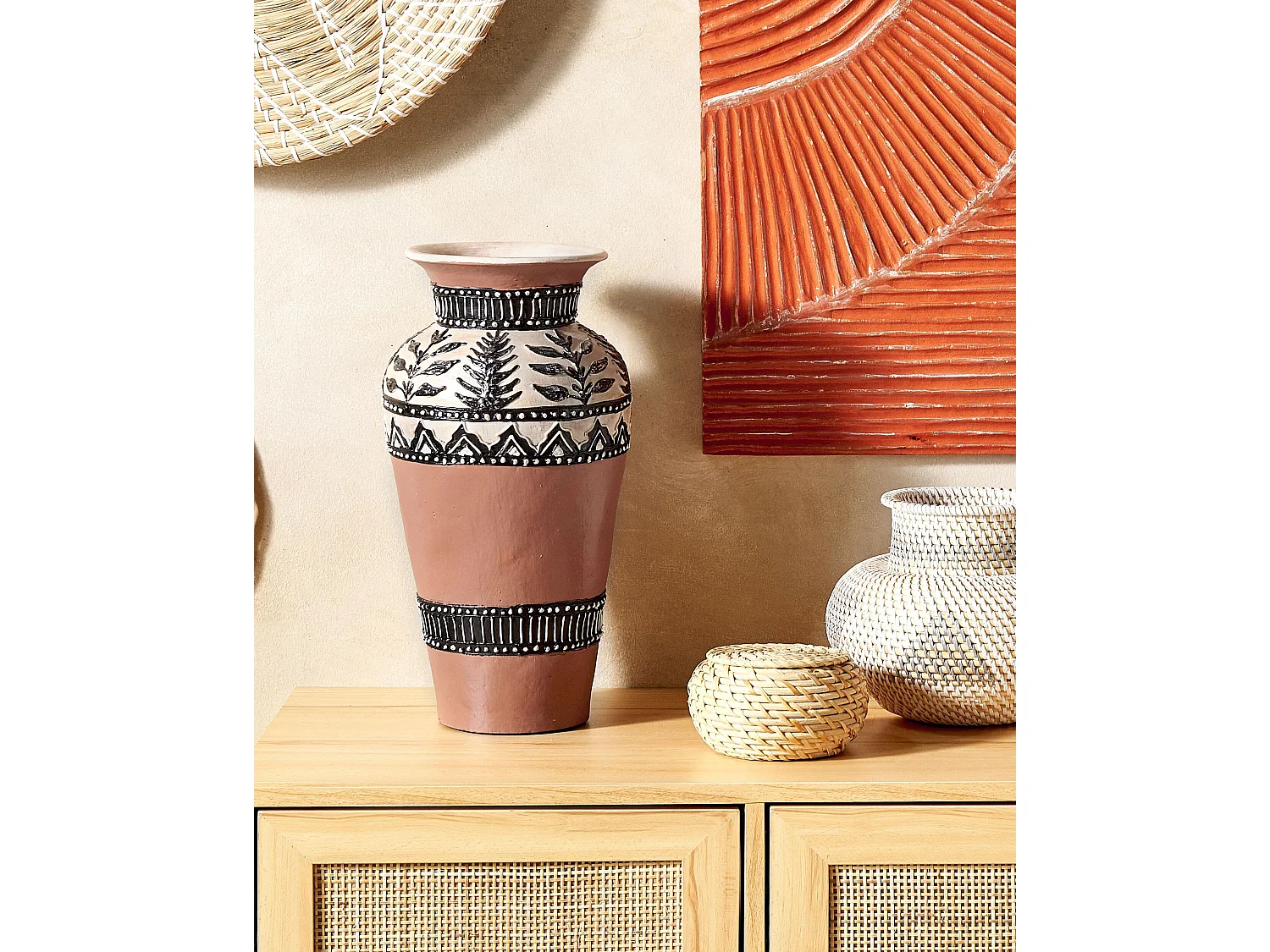 Vase décoratif SIAK Céramique 40 cm Marron