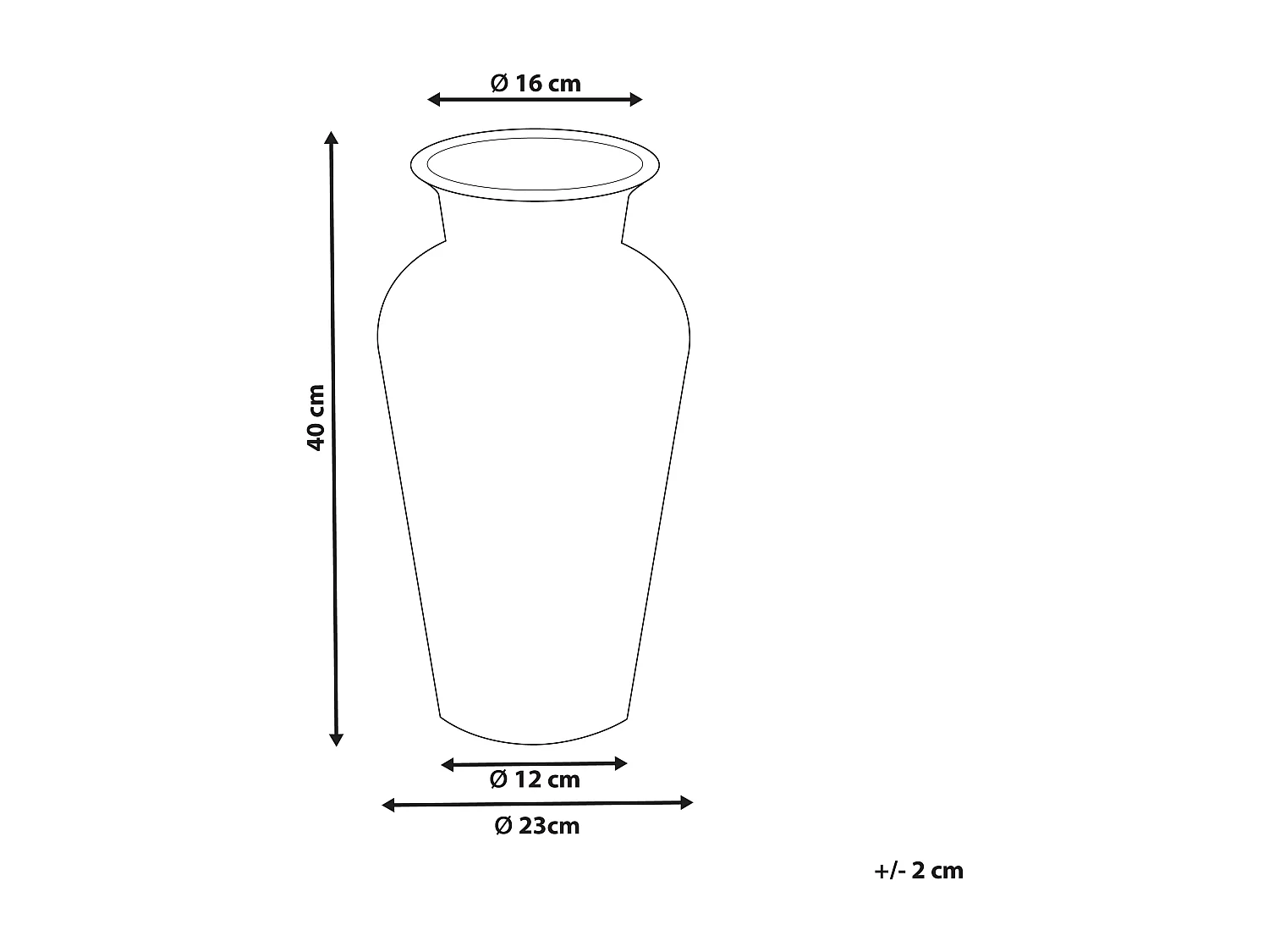 Vase décoratif SIAK Céramique 40 cm Marron