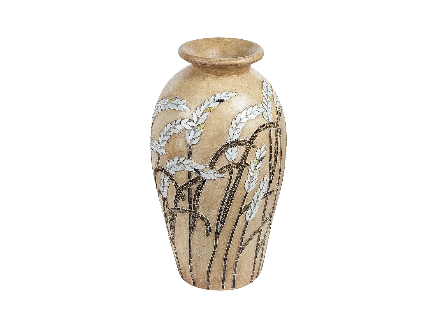Vase décoratif SINAMAR Céramique 54 cm Beige sable