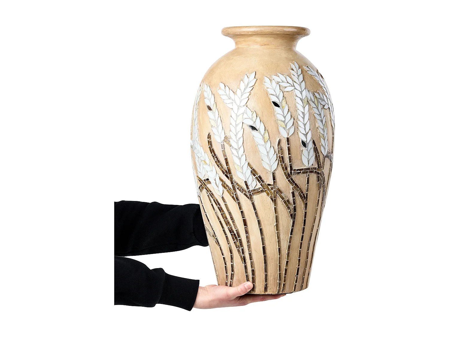Vase décoratif SINAMAR Céramique 54 cm Beige sable