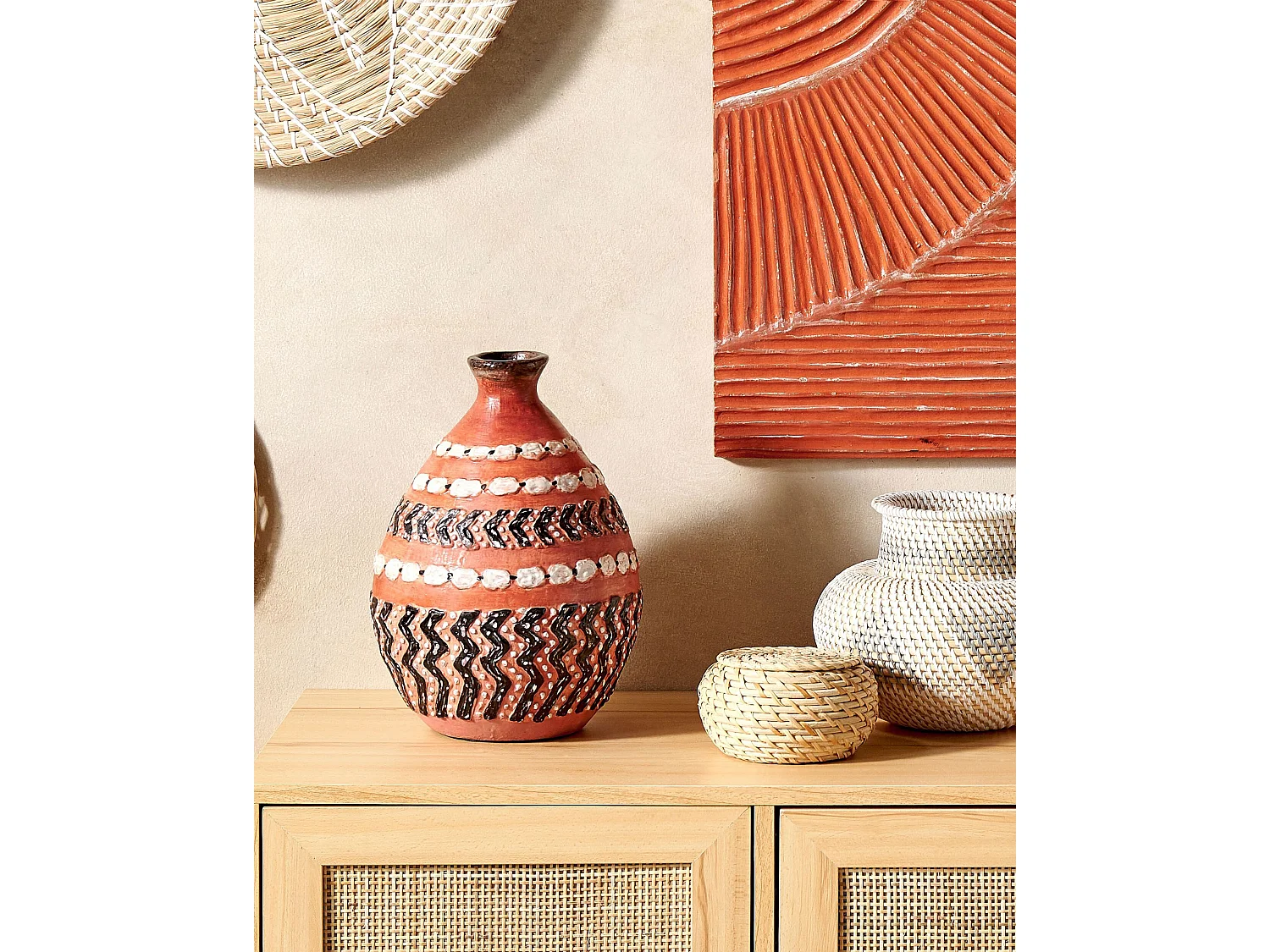 Vase décoratif KUMU Céramique 36 cm Marron