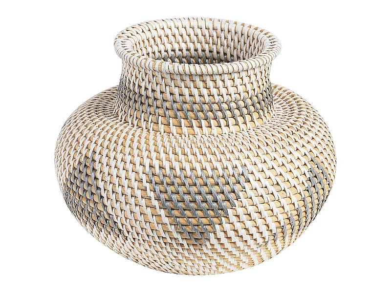 Vase décoratif ASAHAN Rotin 22 cm Naturel