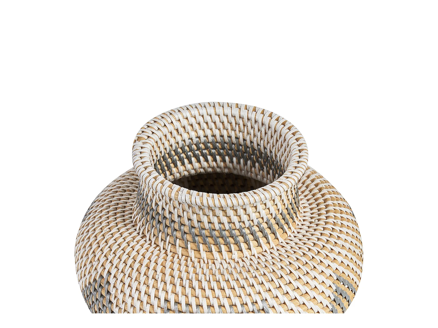 Jarrón decorativo ASAHAN Ratán 22 cm Natural