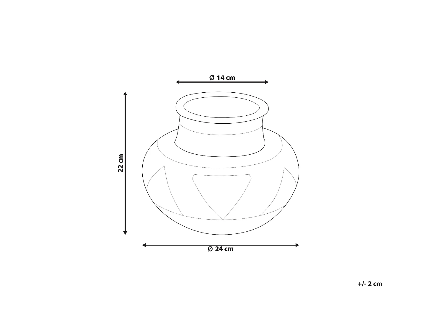 Vase décoratif ASAHAN Rotin 22 cm Naturel