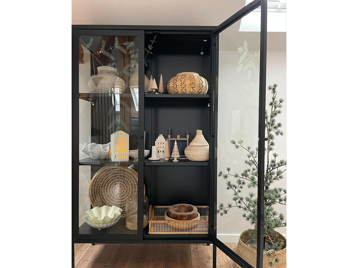 Vase décoratif ASAHAN Rotin 22 cm Naturel