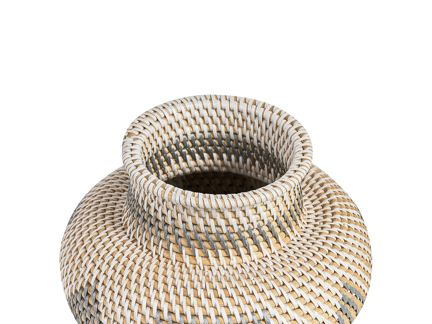 Jarrón decorativo ASAHAN Ratán 22 cm Natural