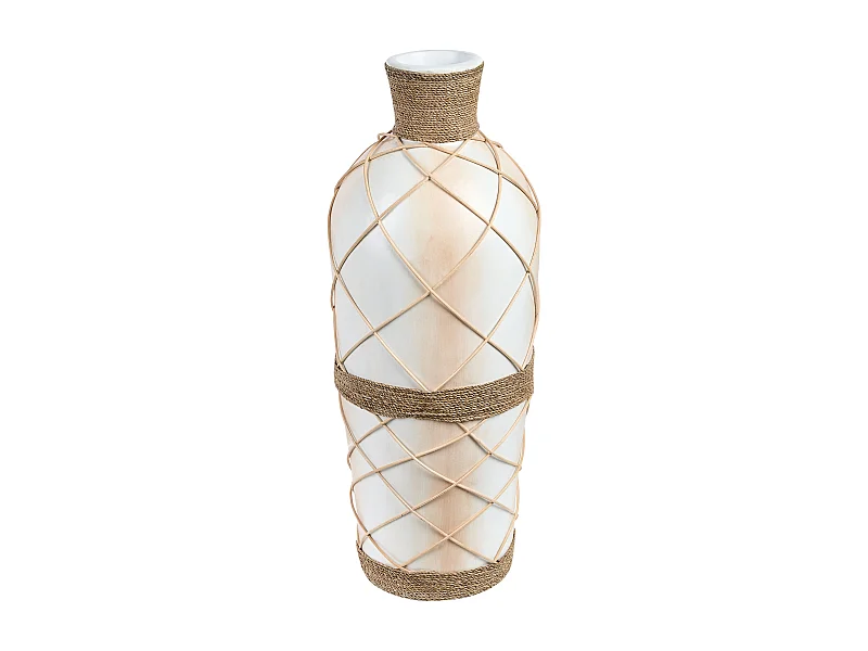 Jarrón decorativo ROKAN Cerámica 62 cm Beige claro